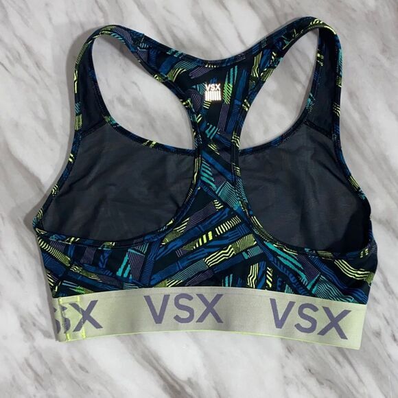 Victoria’s Secret VSX Geometric Print Racerback Sports‎ Bra Size Size Small - Picture 4 of 9